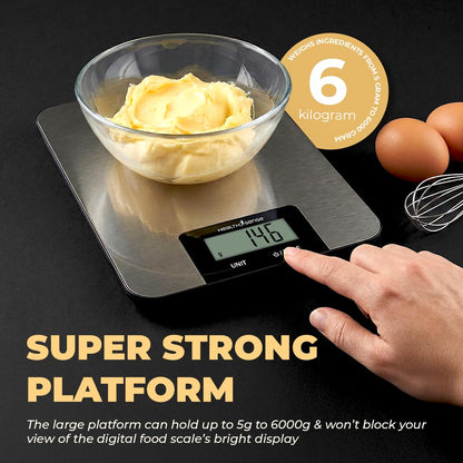 Cooklet WeighPro™ – Digital Kitchen Weighing Scale | High Precision & Stainless Steel