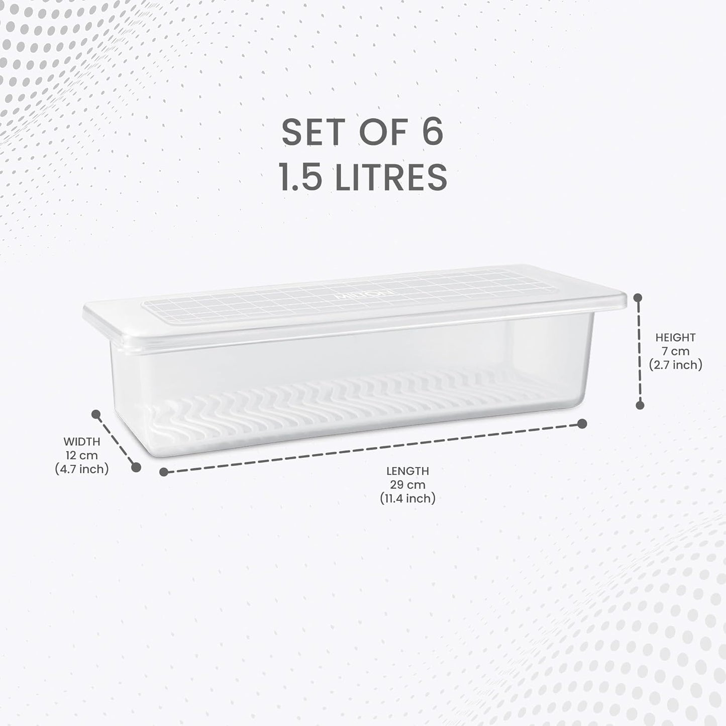 Cooklet FreshLock™ – 1200ml Fridge Storage Containers (Set of 6) | Airtight & Stackable