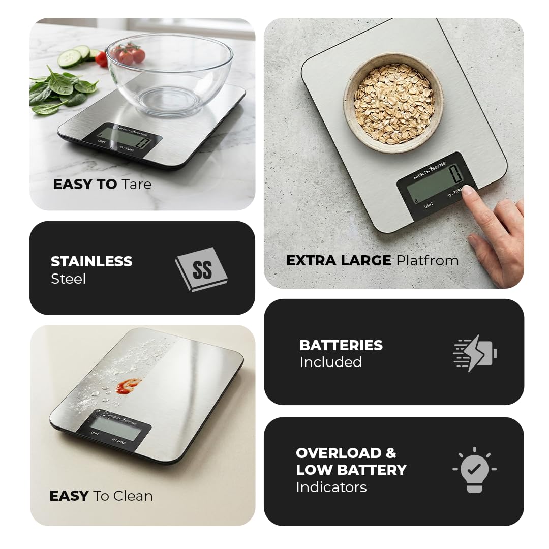 Cooklet WeighPro™ – Digital Kitchen Weighing Scale | High Precision & Stainless Steel