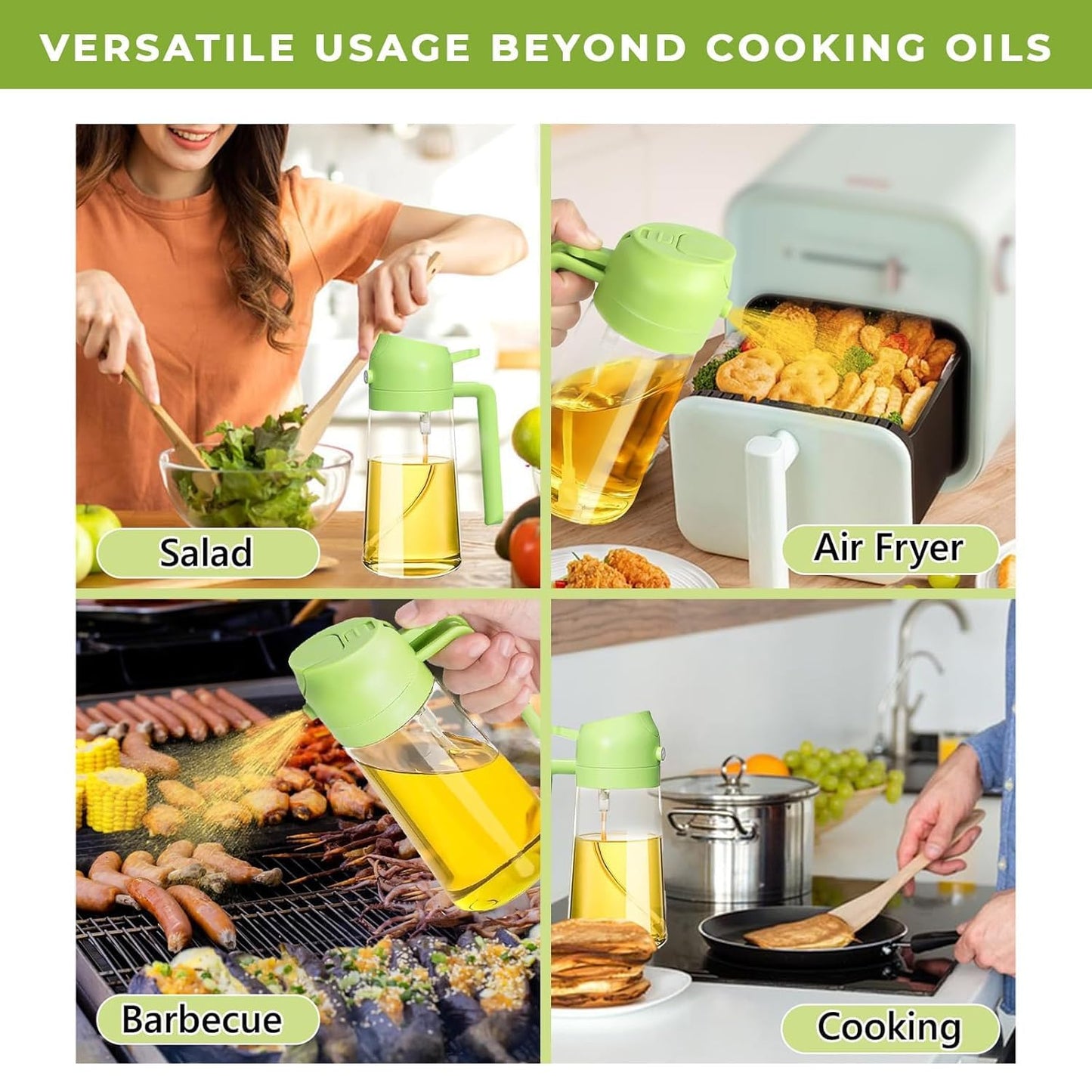 Cooklet SprayPro™ – Oil Spray Bottle | Perfect Mist for Cooking & Air Frye