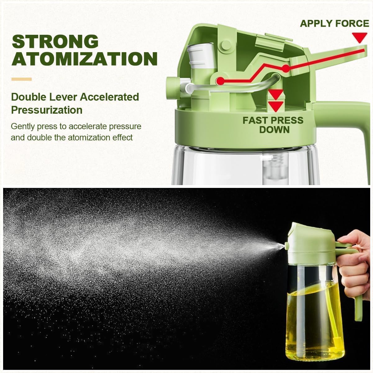 Cooklet SprayPro™ – Oil Spray Bottle | Perfect Mist for Cooking & Air Frye