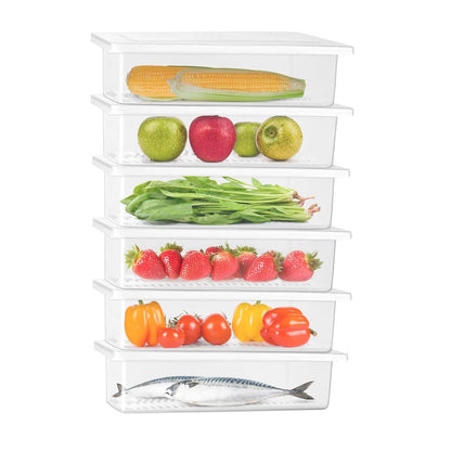 Cooklet FreshLock™ – 1200ml Fridge Storage Containers (Set of 6) | Airtight & Stackable