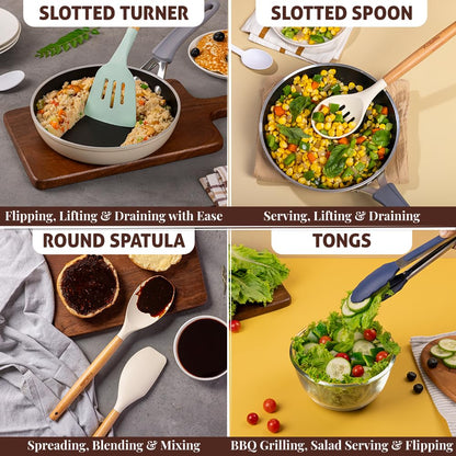 Cooklet ChefSet™ – 12pcs Silicone Kitchen Utensil Set | Non-Stick & Heat Resistant