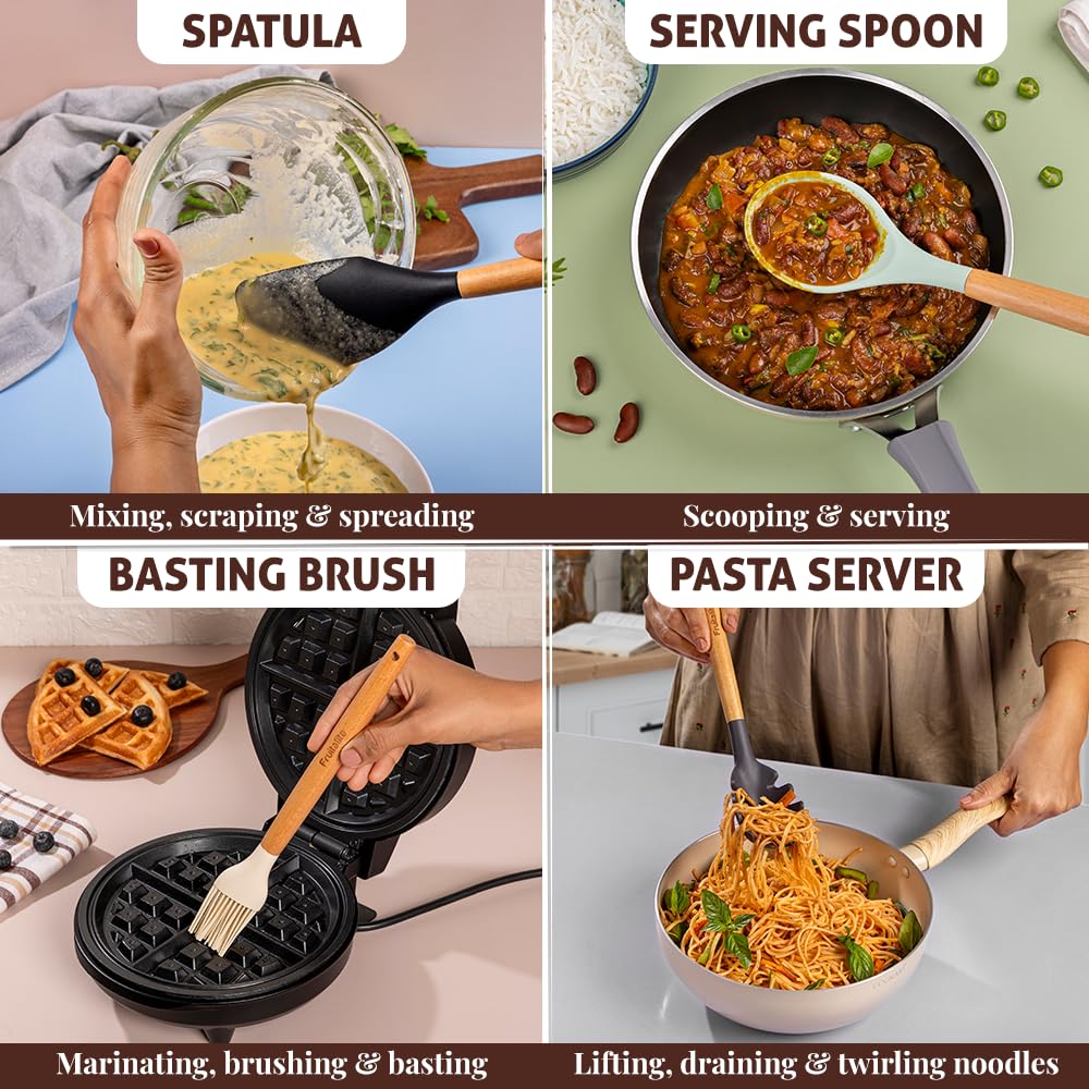 Cooklet ChefSet™ – 12pcs Silicone Kitchen Utensil Set | Non-Stick & Heat Resistant