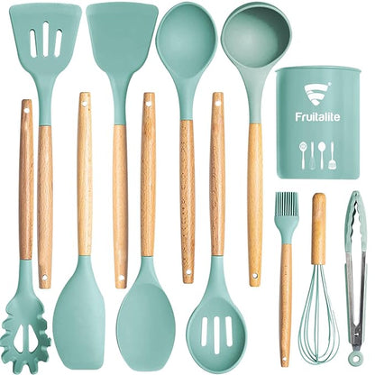 Cooklet ChefSet™ – 12pcs Silicone Kitchen Utensil Set | Non-Stick & Heat Resistant
